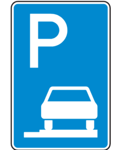 Parken auf Gehwegen ganz in Fahrtrichtung rechts