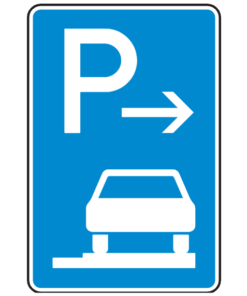 Parken auf Gehwegen ganz in Fahrtrichtung rechts Ende