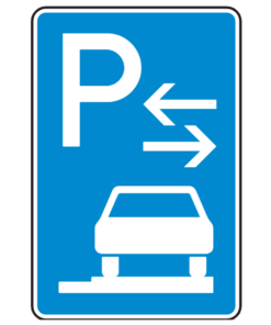 Parken auf Gehwegen ganz in Fahrtrichtung rechts Mitte